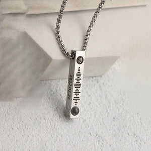 Personalized Projection Photo Bar Necklace