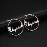 Personalized Name Hoop Earrings