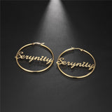 Personalized Name Hoop Earrings