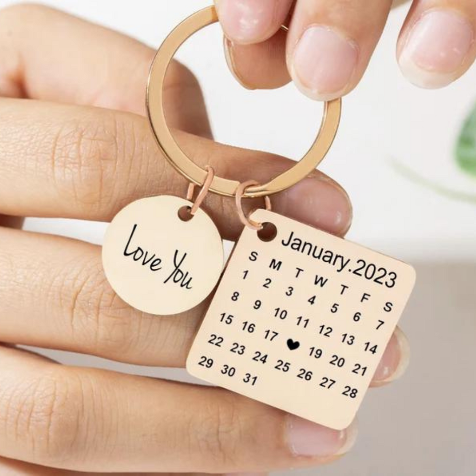 Personalized Calendar Keychain