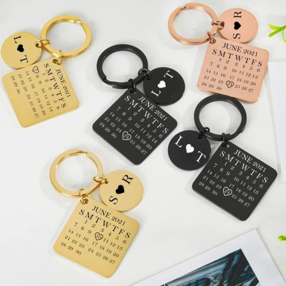 Personalized Calendar Keychain