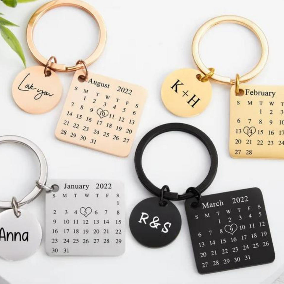 Personalized Calendar Keychain